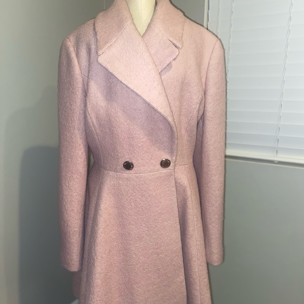 Stunning pink Calvin Klein wool coat. XL.